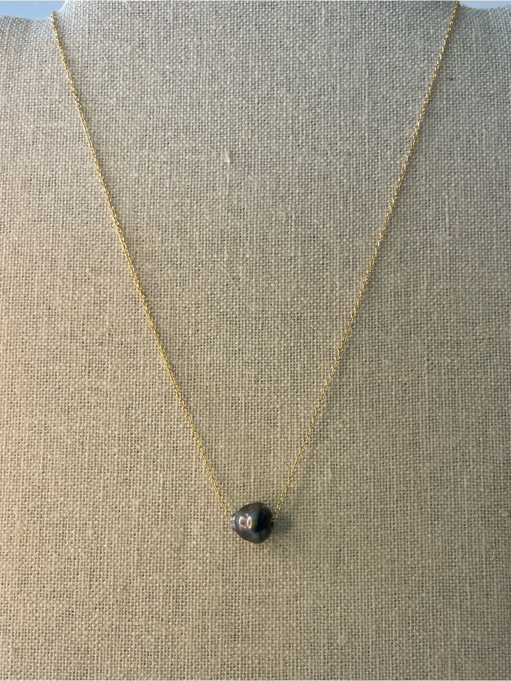 14k Gold Filled Tahitian Pearl Necklace - Picture 4 of 4